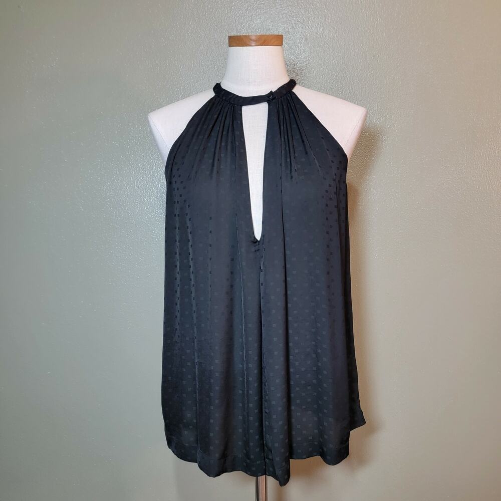A.L.C SILK BLACK TOP, SIZE S *